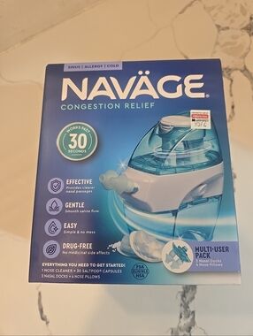 NAVAGE NASAL CARE Nose Cleanser and SaltPods: Battery-Powered, Nasal Irrigation